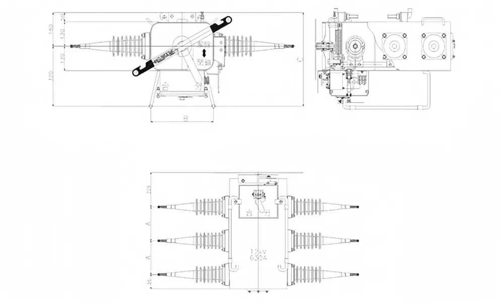 24kV Pole Mounted SF6 Load Break Switch